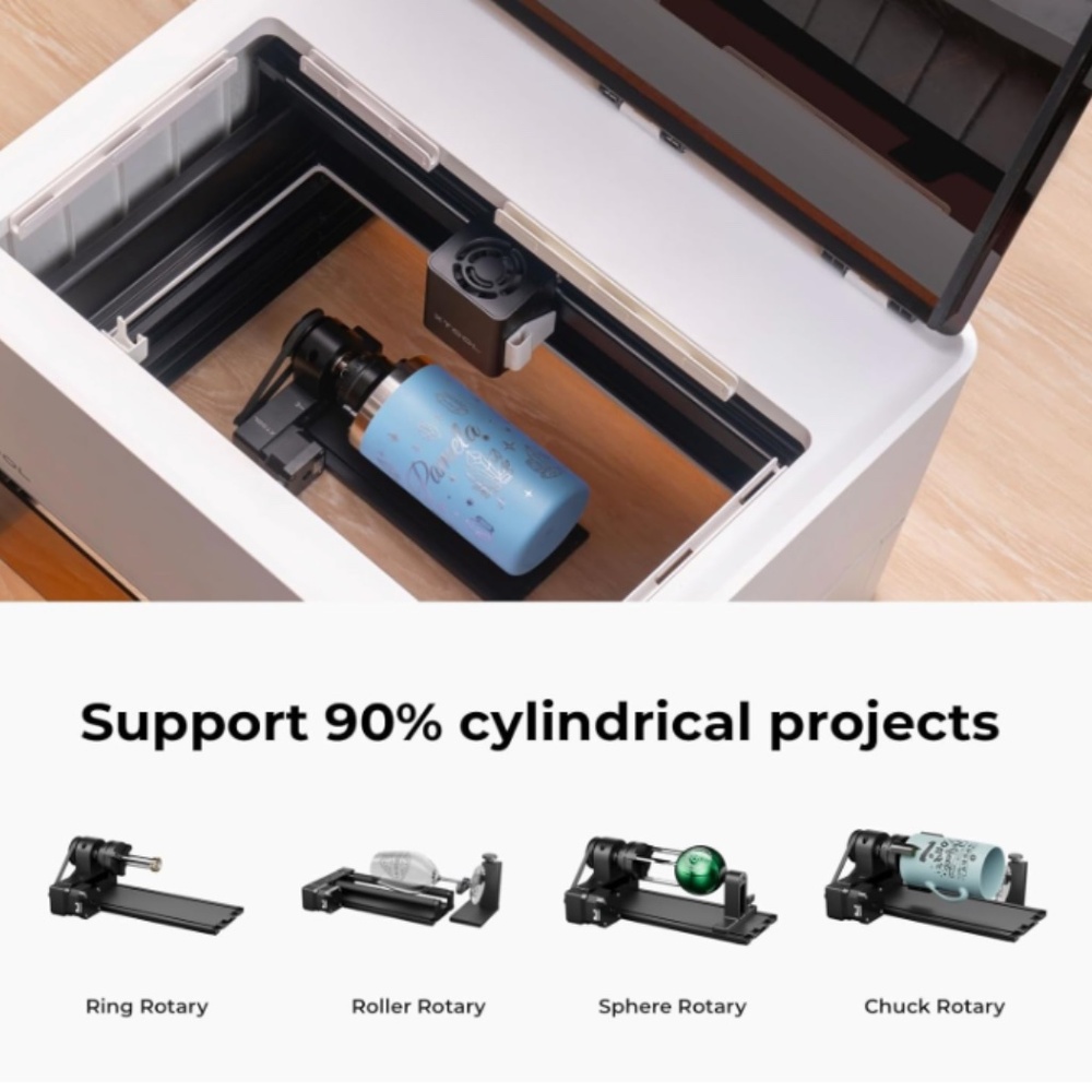 xTool M1 10W Laser Engraver Cutting Machine, Rotary Attachment-Air Assist. USA - Picture 4 of 11